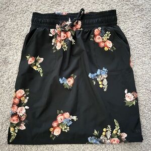 Albion Black Floral skirt
